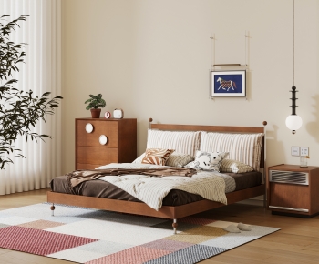 Modern Double Bed-ID:625691898