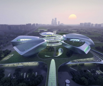Modern Architecture Of Artistic Style-ID:672622925
