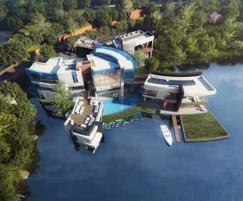 Modern Architectural Bird's-eye View Planning-ID:238104108