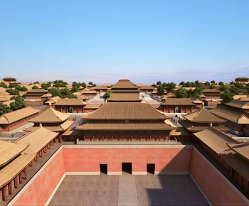 Chinese Style Ancient Architectural Buildings-ID:728723051