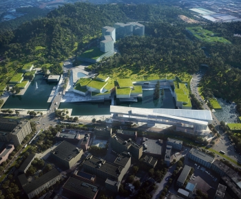 Modern Architectural Bird's-eye View Planning-ID:640937096