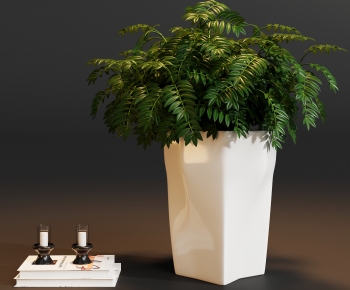 Modern Potted Green Plant-ID:480340002