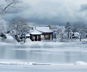 New Chinese Style Courtyard/landscape-ID:126481154