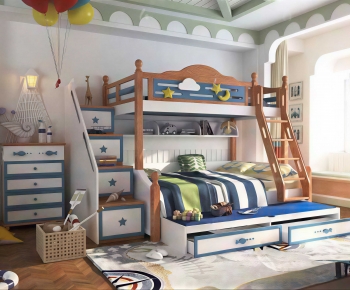Mediterranean Style Boy's Room And Son's Room-ID:529670955