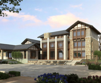 New Chinese Style Residential Building-ID:344592098