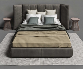 Modern Double Bed-ID:829052939