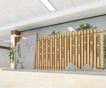 New Chinese Style TV Wall-ID:621395117