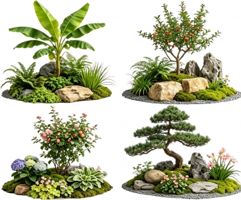 New Chinese Style Plant Landscaping-ID:806025038
