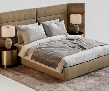 Modern Double Bed-ID:650861982