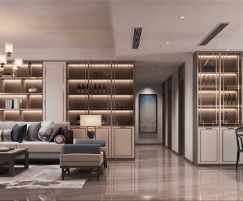 New Chinese Style A Living Room-ID:100619835