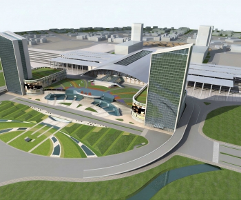 Modern Architectural Bird's-eye View Planning-ID:757311113