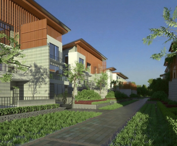 New Chinese Style Courtyard/landscape-ID:882153035