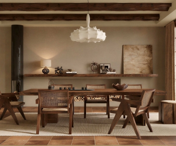 Wabi-sabi Style Dining Room-ID:226730111