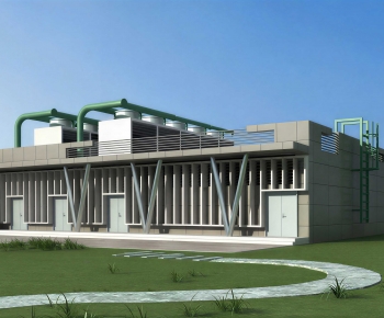 Modern Industrial Building-ID:674096114