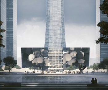 Modern Appearance Of Commercial Building-ID:865420106