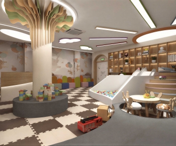 Modern Children's Room Activity Room-ID:629719973