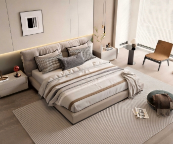 Modern Double Bed-ID:429989106