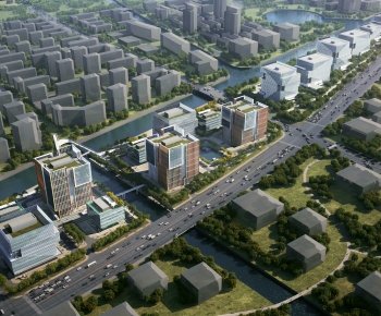 Modern Architectural Bird's-eye View Planning-ID:921647075