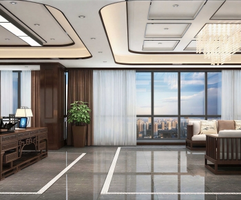 New Chinese Style Manager's Office-ID:724279946