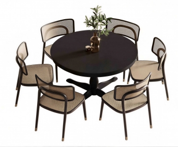 American Style Dining Table And Chairs-ID:564599029