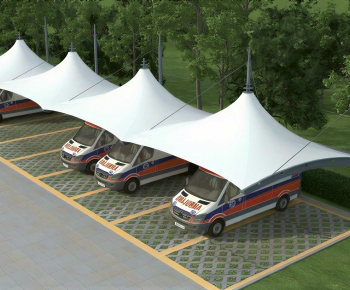 Modern Outdoor Parking Lot-ID:746655949