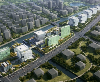 Modern Architectural Bird's-eye View Planning-ID:617609985