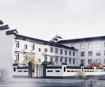 New Chinese Style Appearance Of Commercial Building-ID:321317916
