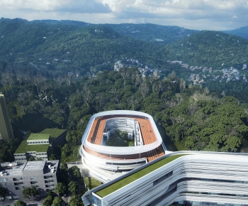 Modern Architectural Bird's-eye View Planning-ID:508104093