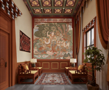 Chinese Style A Living Room-ID:536535023