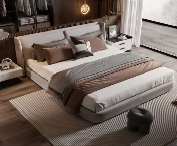 Modern Double Bed-ID:637166988