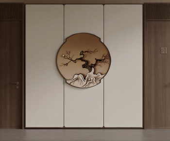 New Chinese Style TV Wall-ID:909235958