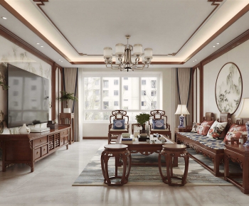 Chinese Style A Living Room-ID:823952917