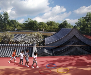 Modern School Building-ID:753866914