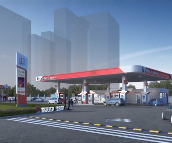 Modern Gas Station-ID:278175121