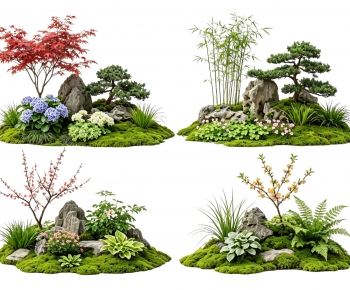 New Chinese Style Plant Landscaping-ID:371849069