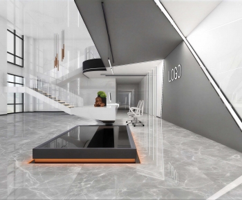 Modern Office Reception Desk-ID:504930095