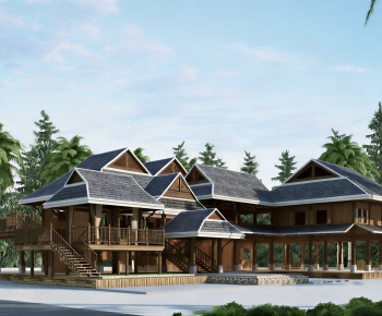 Southeast Asian Style Public Building-ID:490943913
