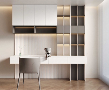 Modern Computer Desk And Chair-ID:695063115