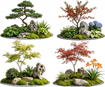 New Chinese Style Plant Landscaping-ID:845689845