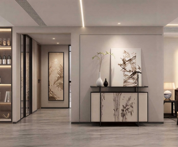 New Chinese Style A Living Room-ID:722980983
