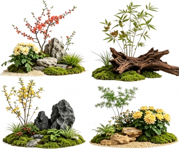 New Chinese Style Plant Landscaping-ID:763387925