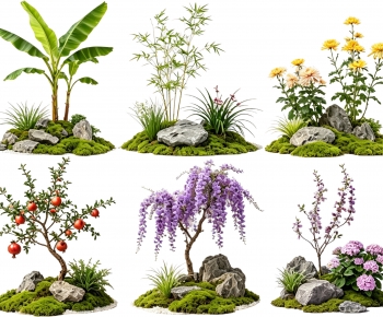 New Chinese Style Plant Landscaping-ID:664880379