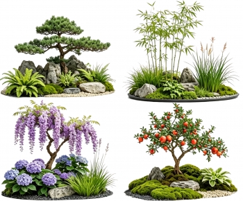 New Chinese Style Plant Landscaping-ID:725462914