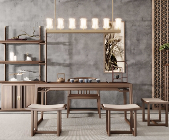 New Chinese Style Tea Tables And Chairs-ID:591681969