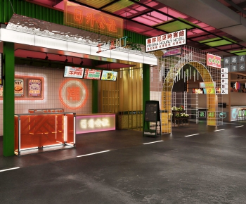 Retro Style Commercial Street-ID:618540059