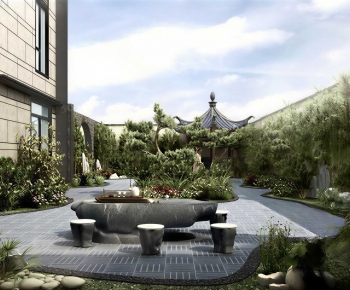 New Chinese Style Courtyard/landscape-ID:579051971
