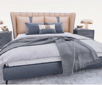 Modern Double Bed-ID:681875947