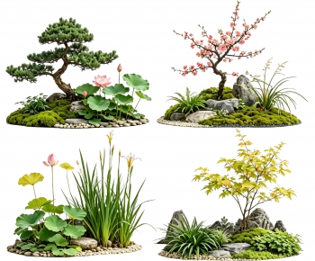 New Chinese Style Plant Landscaping-ID:897696971