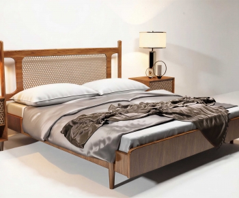 Modern Double Bed-ID:222353944