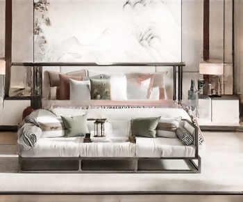 New Chinese Style Double Bed-ID:833137046